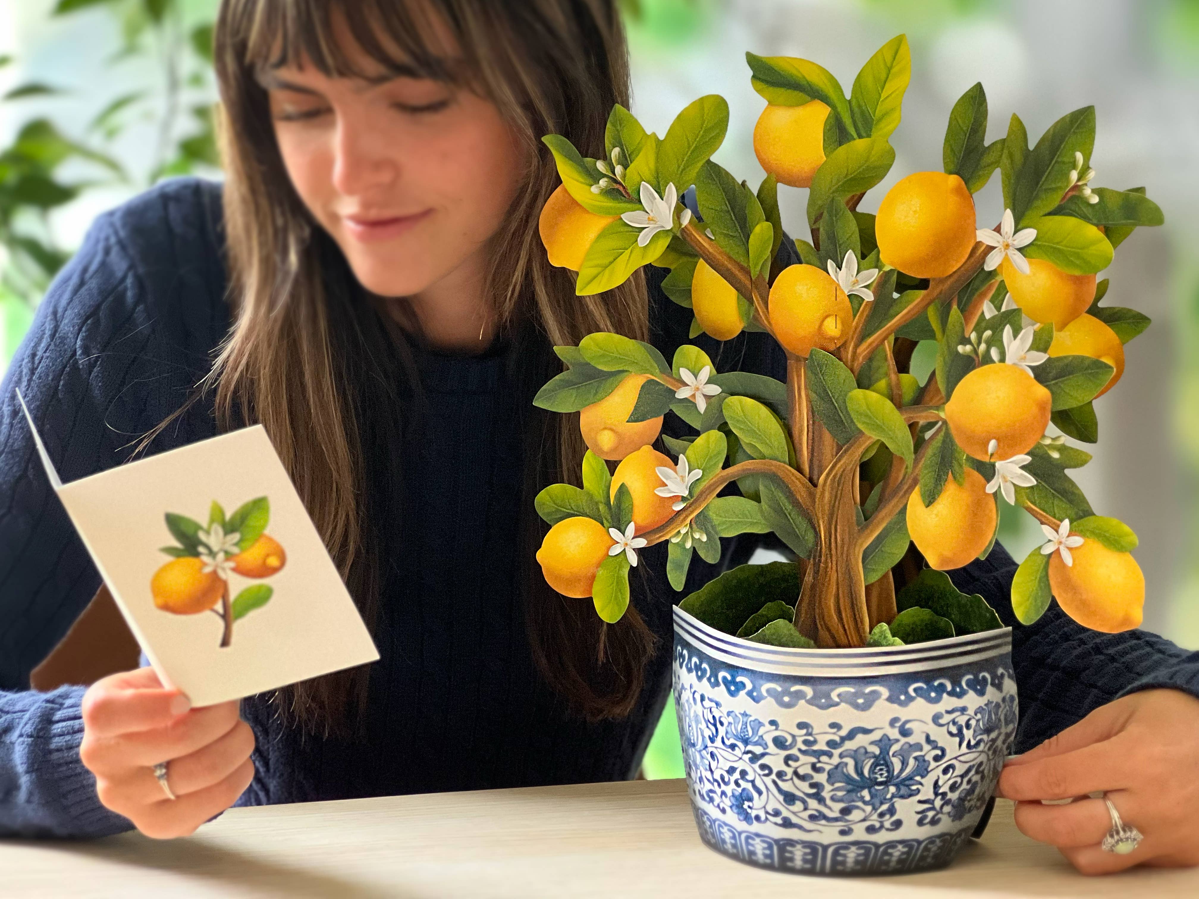 FreshCut Lemon Blossom Tree Pop-Up Greeting Card