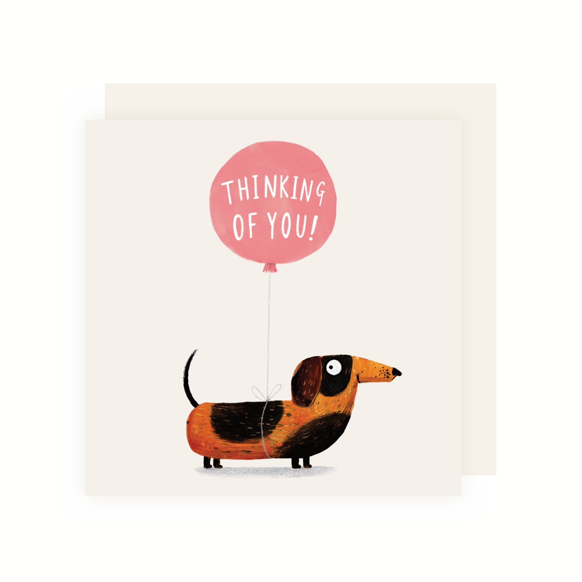 Dachshund Puppy Thinking Of You Greeting Card