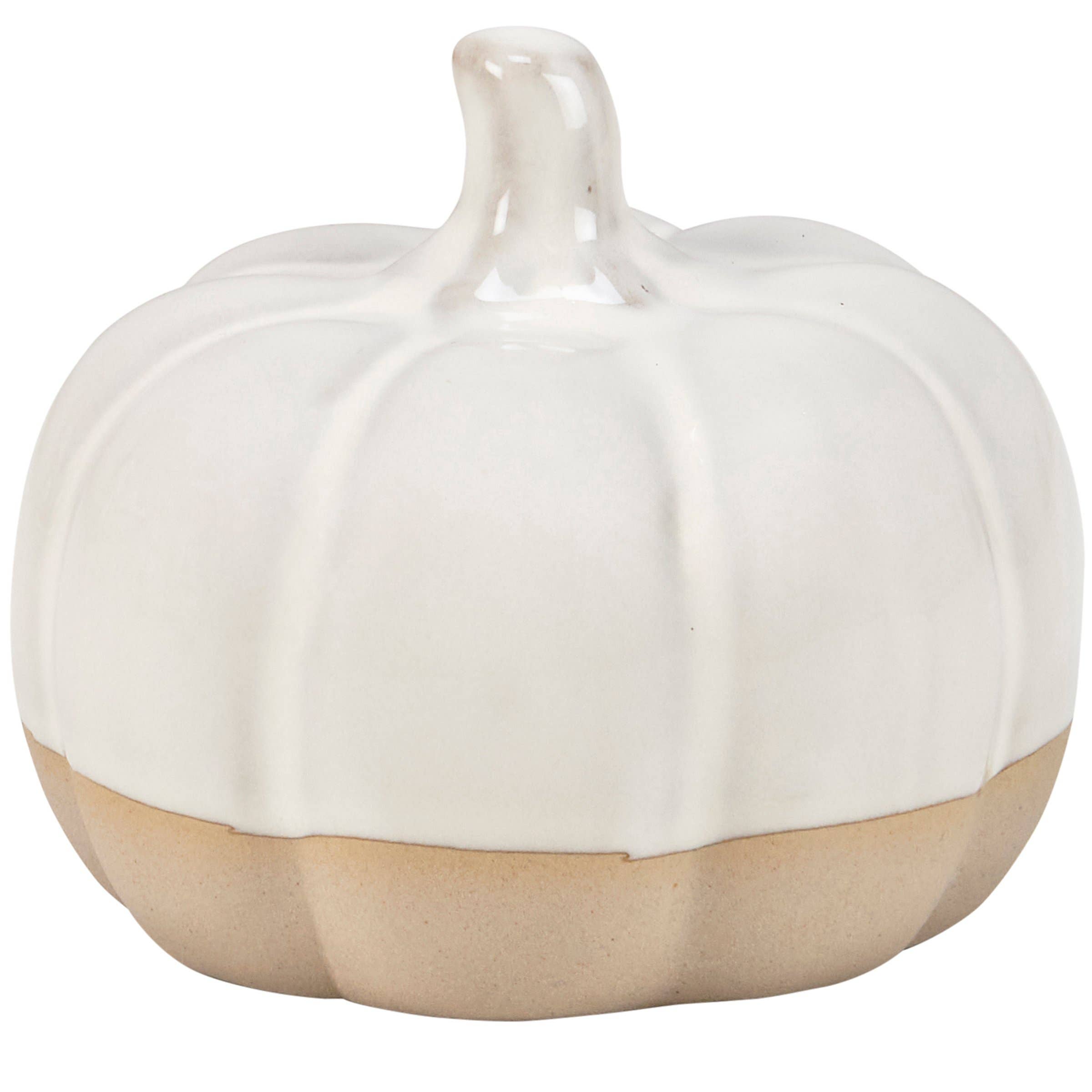 Small Glazed Ceramic Pumpkin