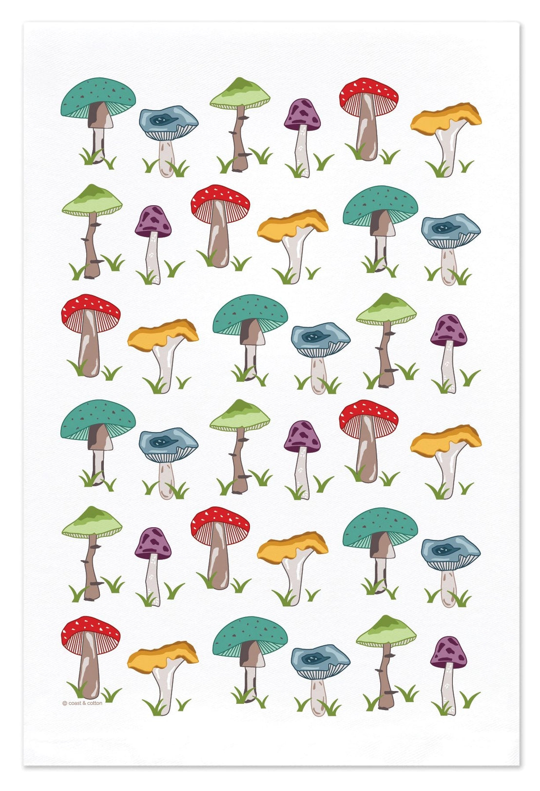 Coast & Cotton Hand Towel - Mushrooms