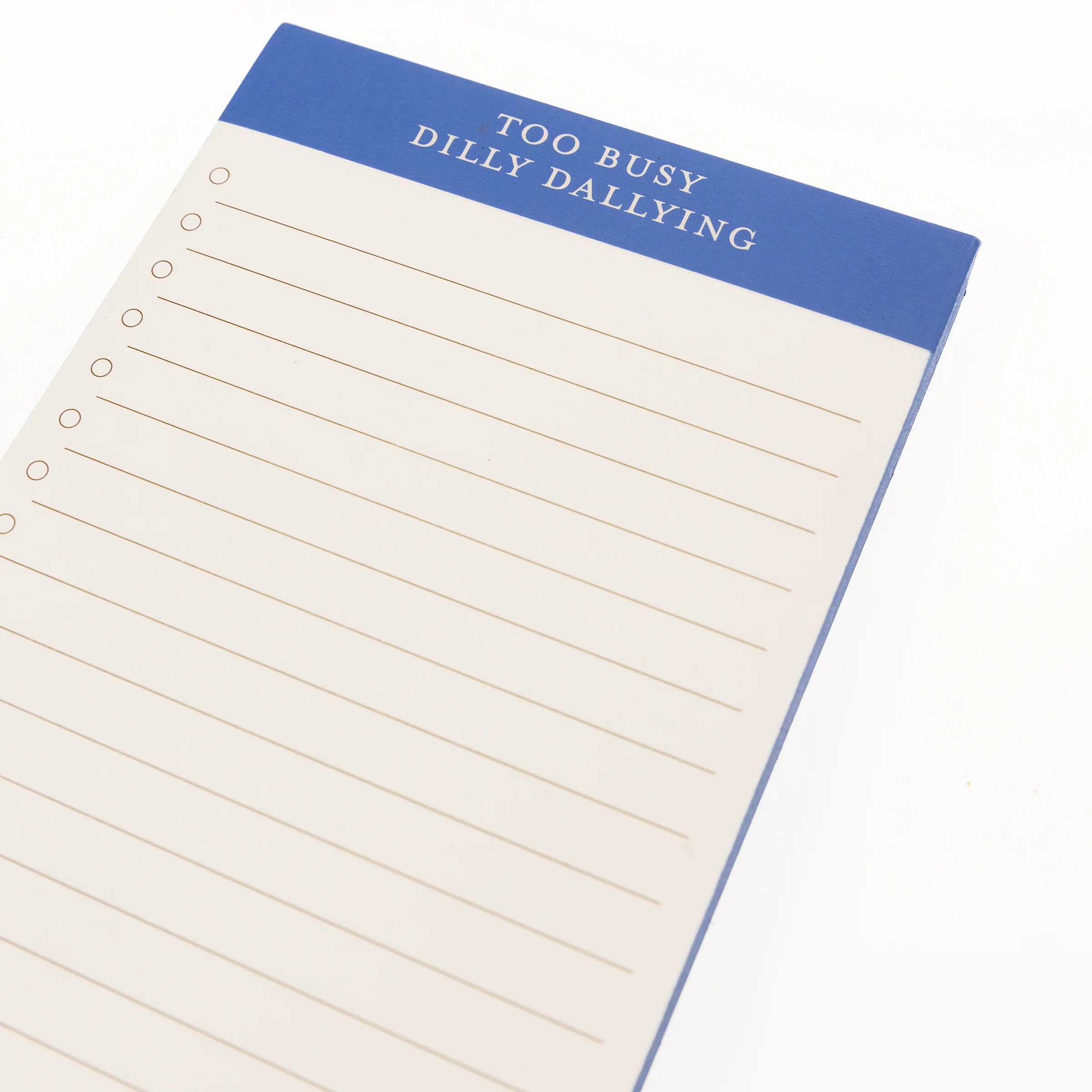 Dilly Dallying Blue Die-Cut List Pad