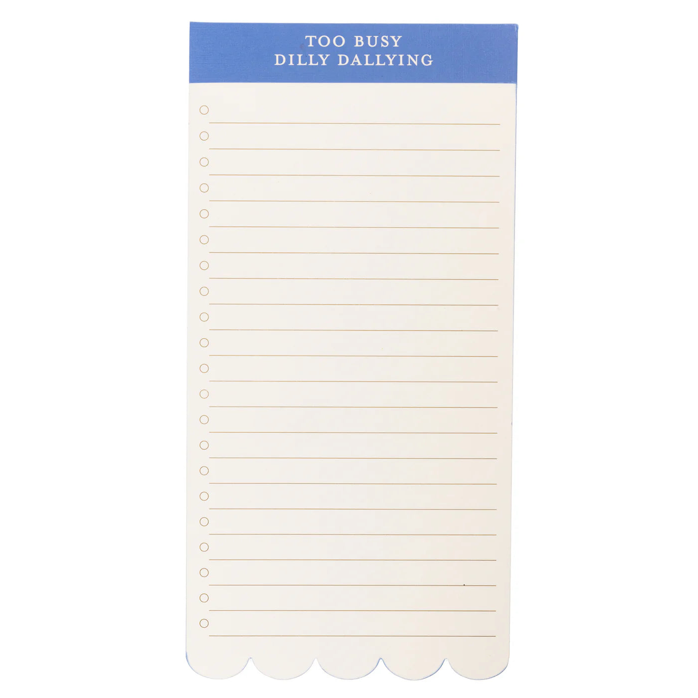 Dilly Dallying Blue Die-Cut List Pad