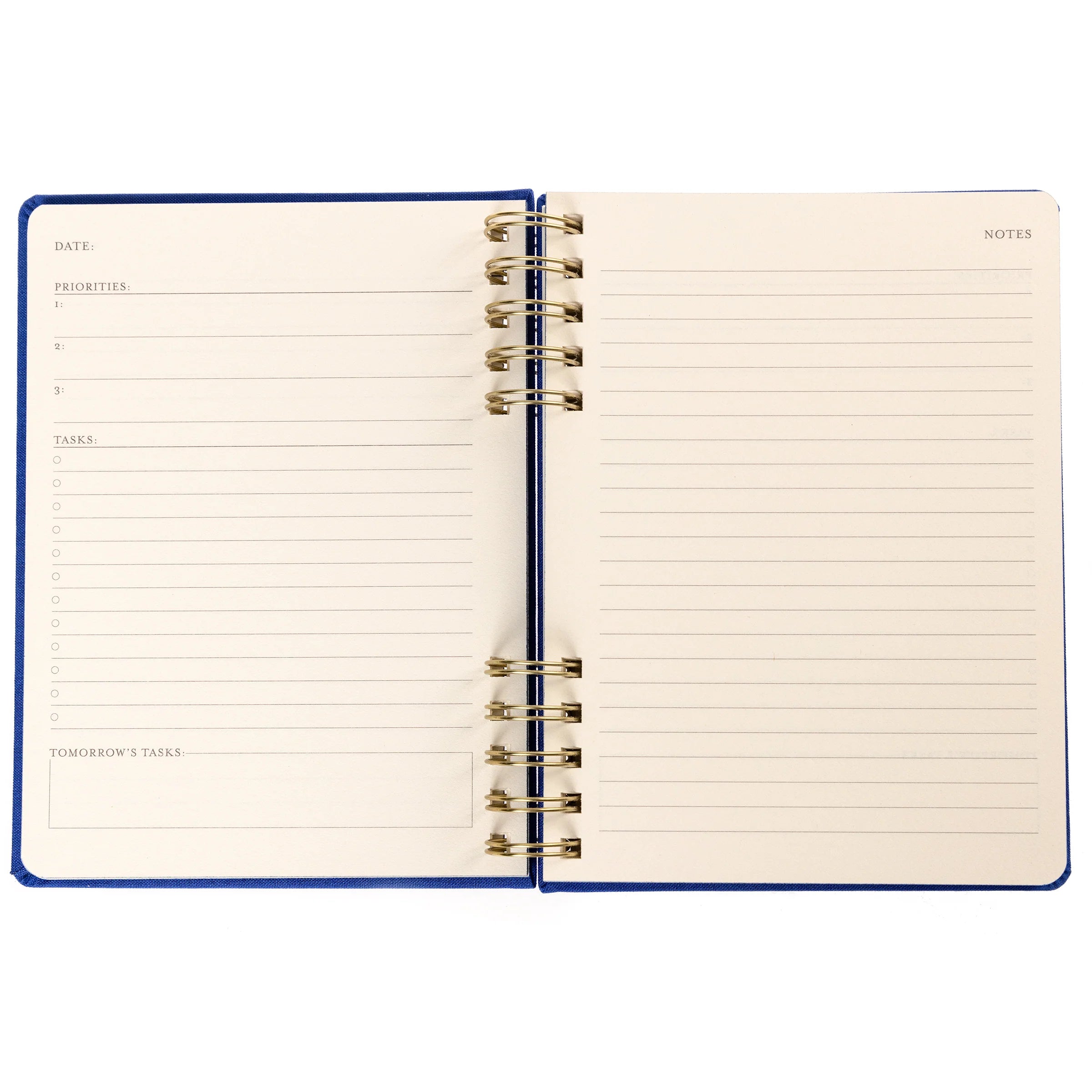 Plan On It Cobalt Blue Fabric-Covered Journal with Magnetic Bookmarks