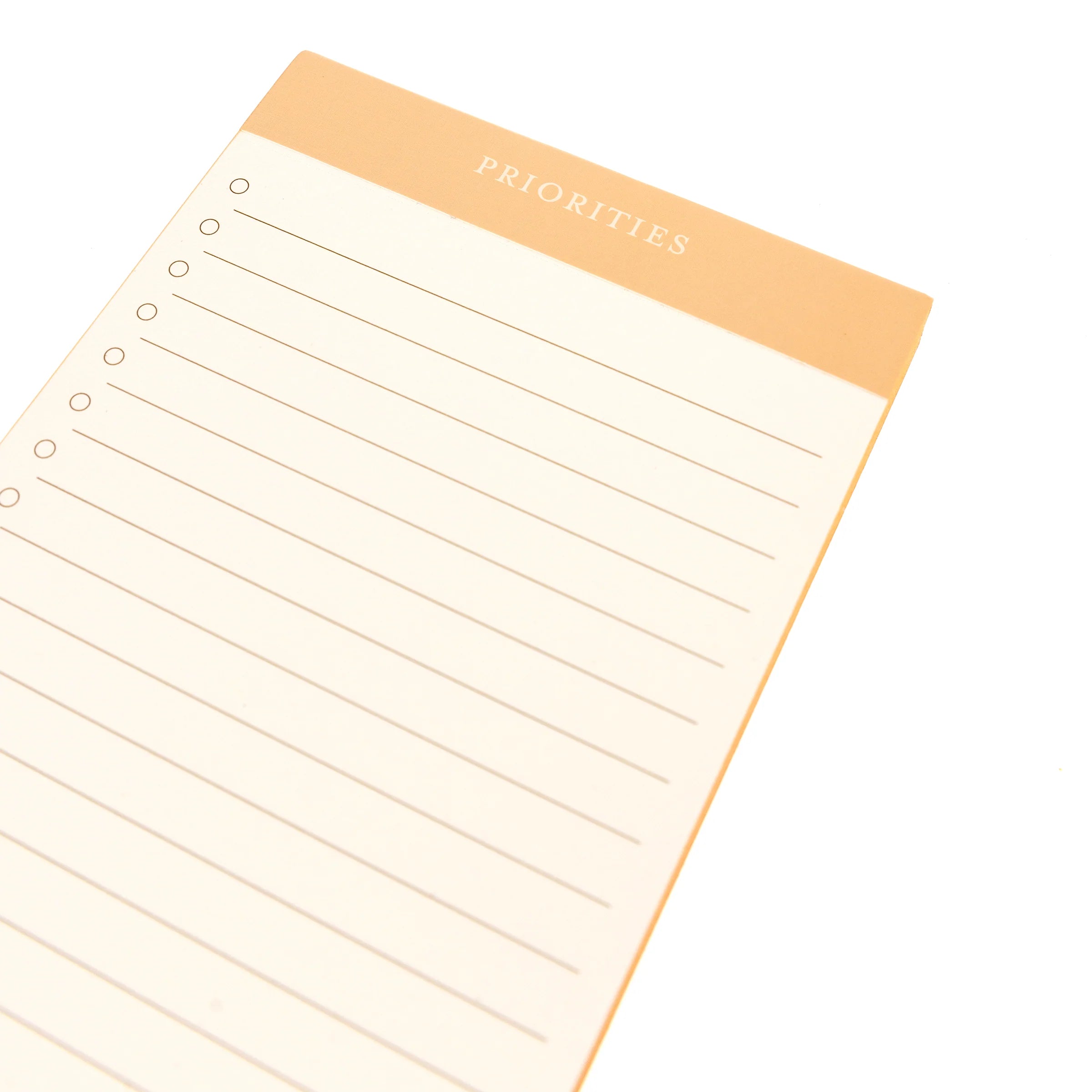 Priorities Taupe Die-Cut List Pad