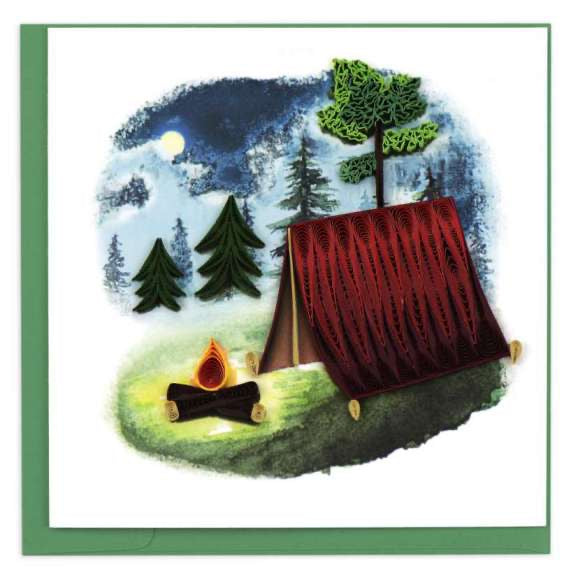 Quilling Camping Greeting Card