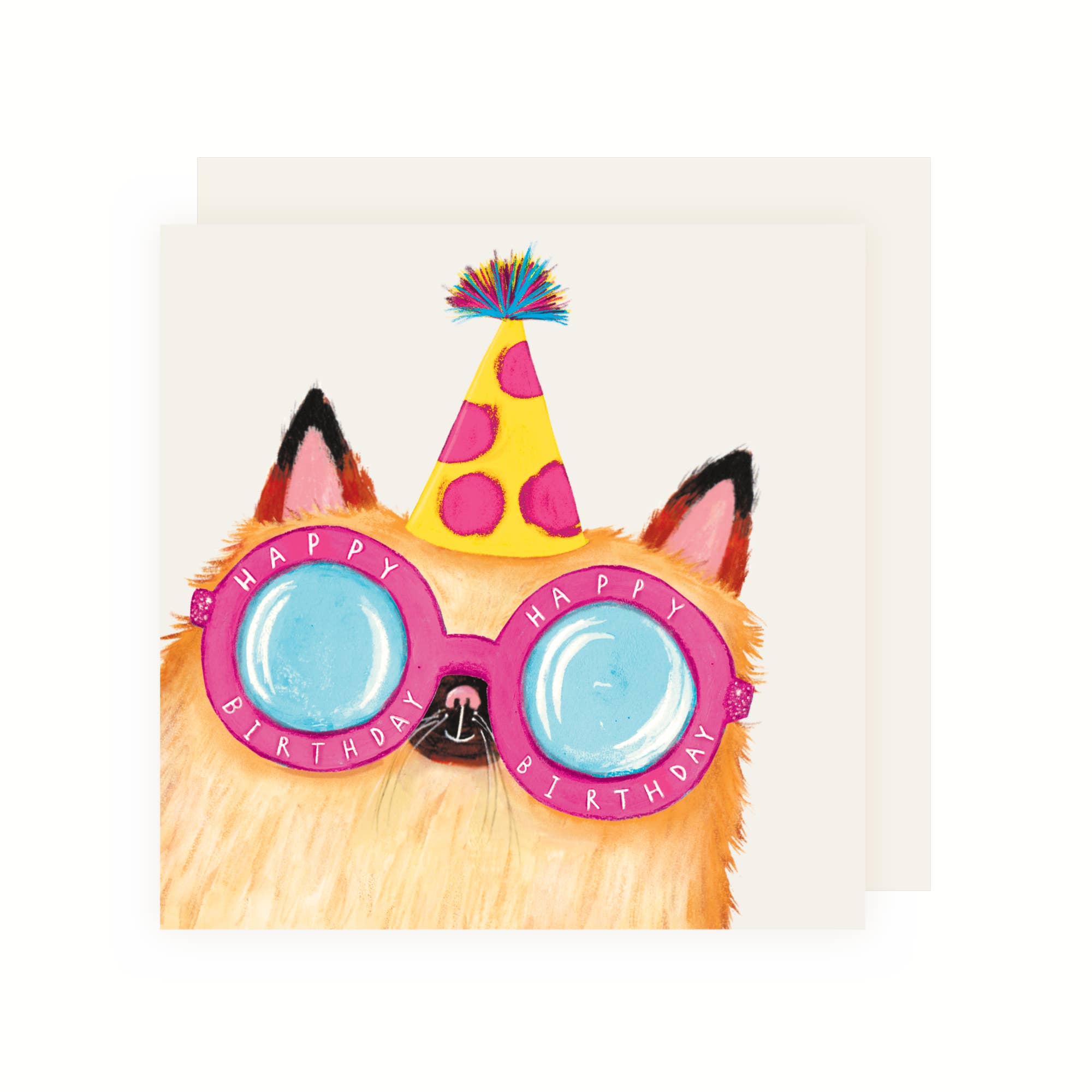 Happy Birthday Funny Cat Sunglasses Greeting Card