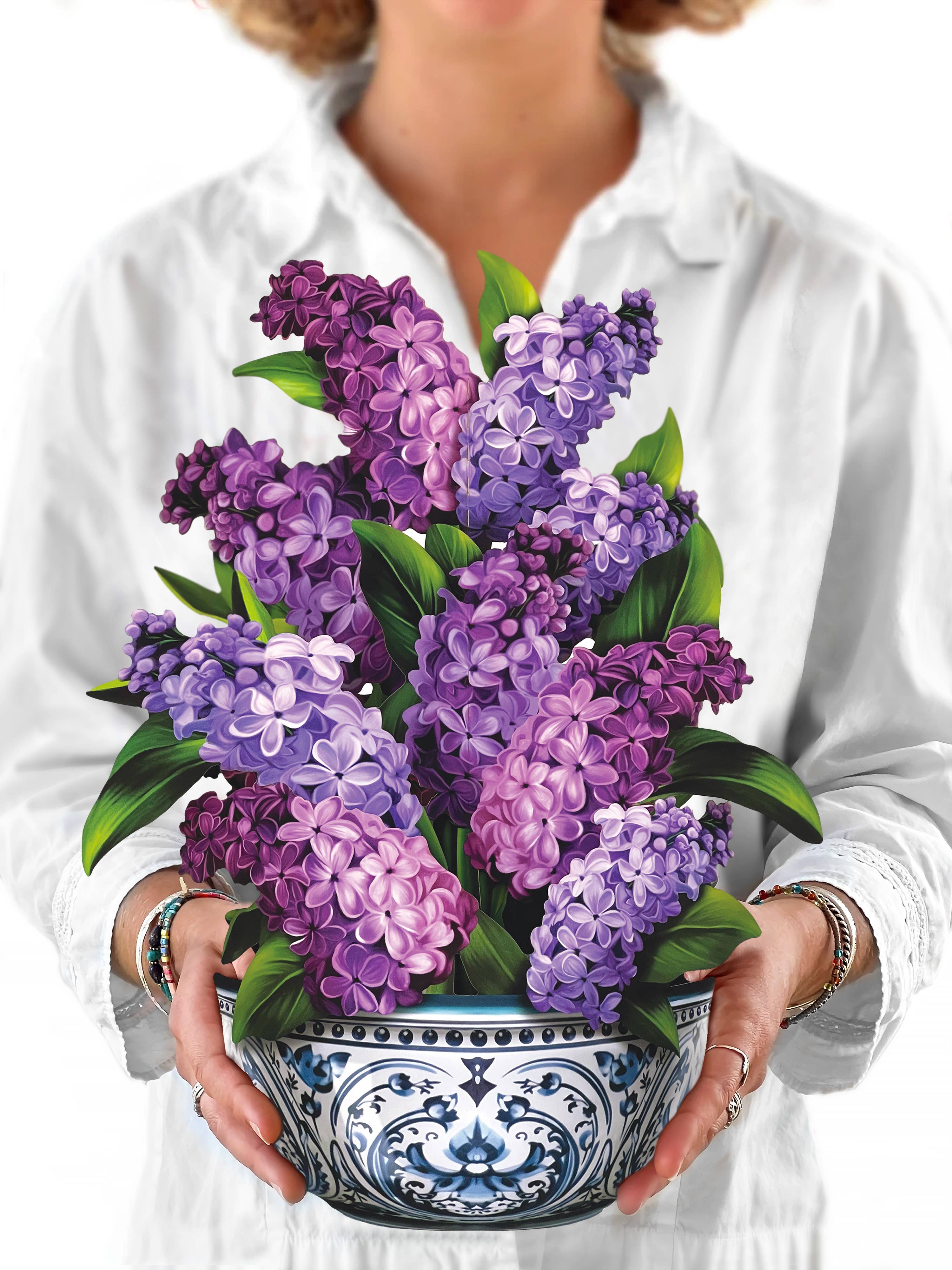 FreshCut Garden Lilacs Pop-Up Greeting Card