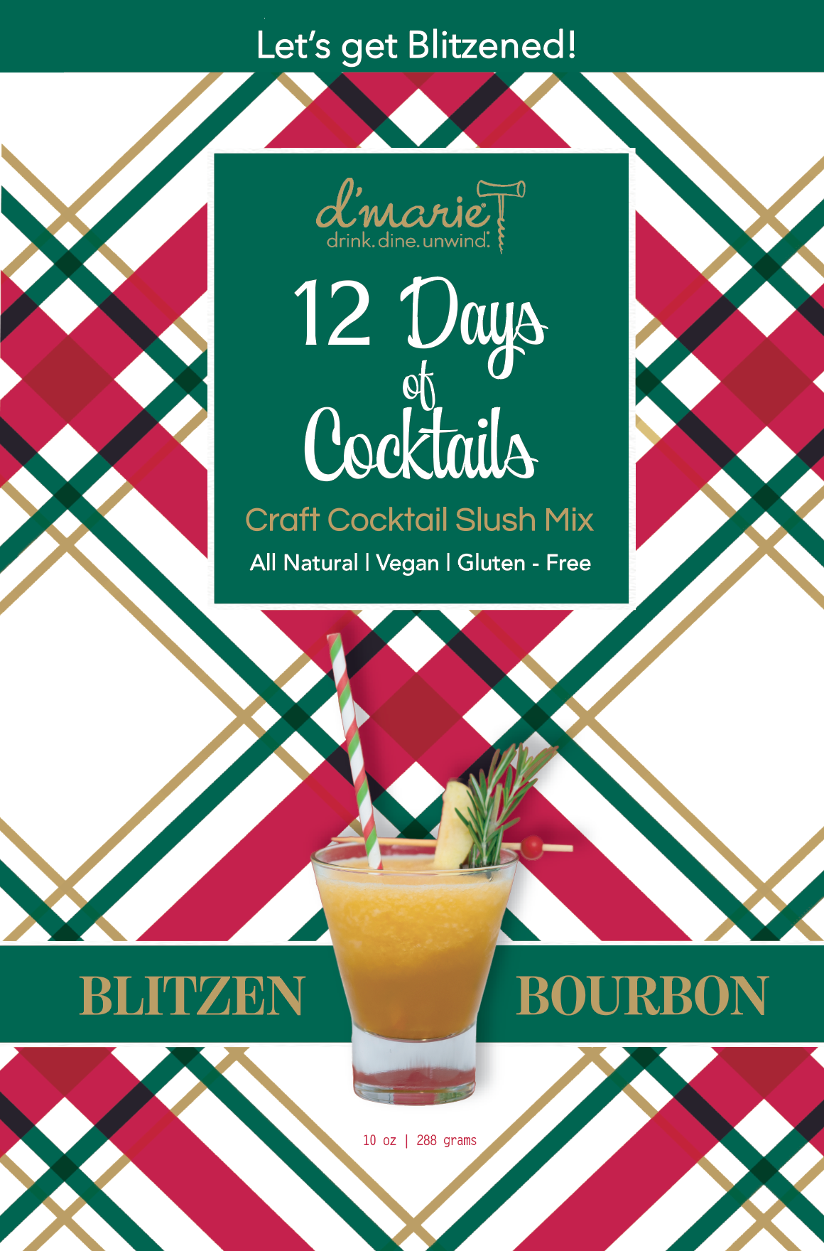 Blitzen Bourbon Cocktail Slush Mix (10 oz.)