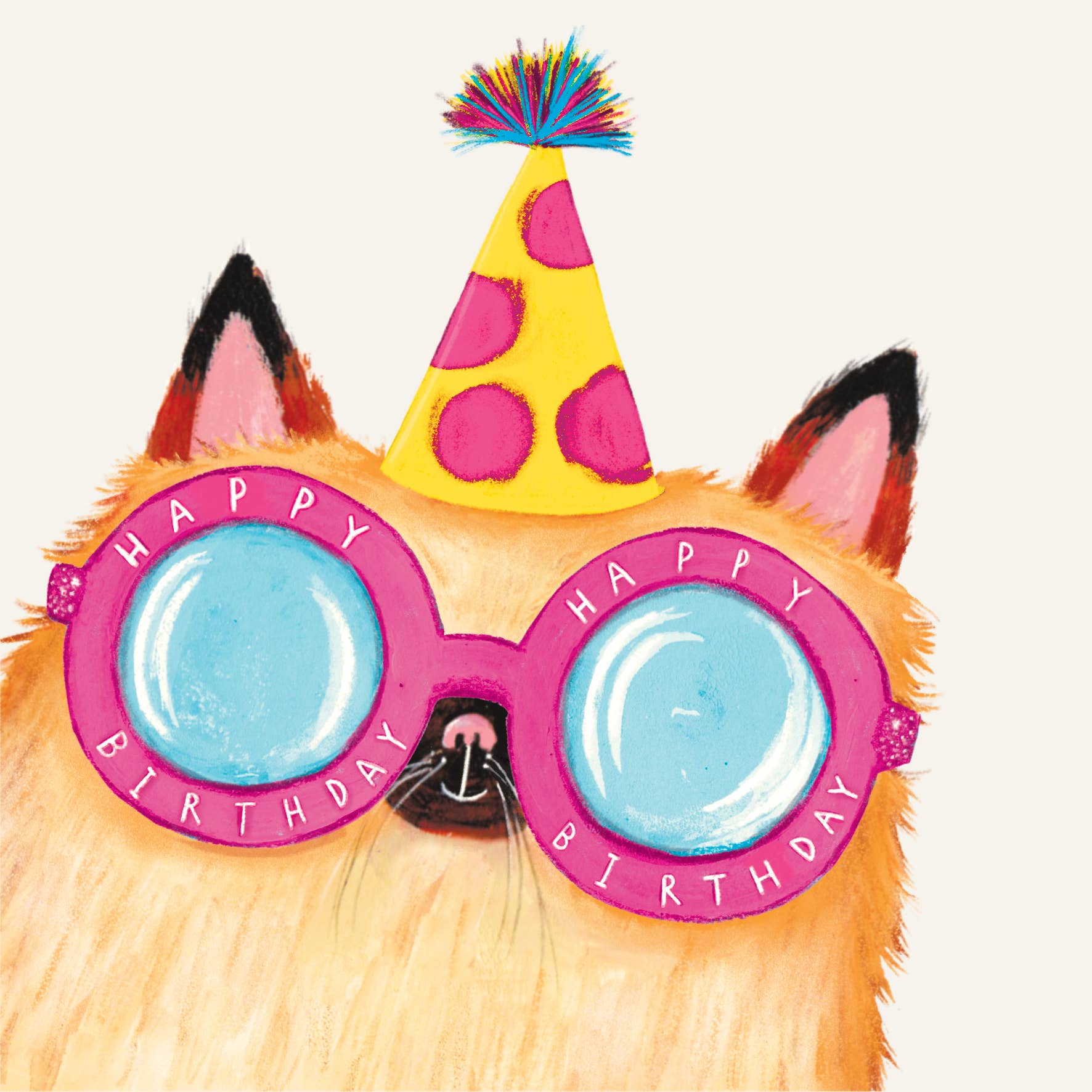 Happy Birthday Funny Cat Sunglasses Greeting Card