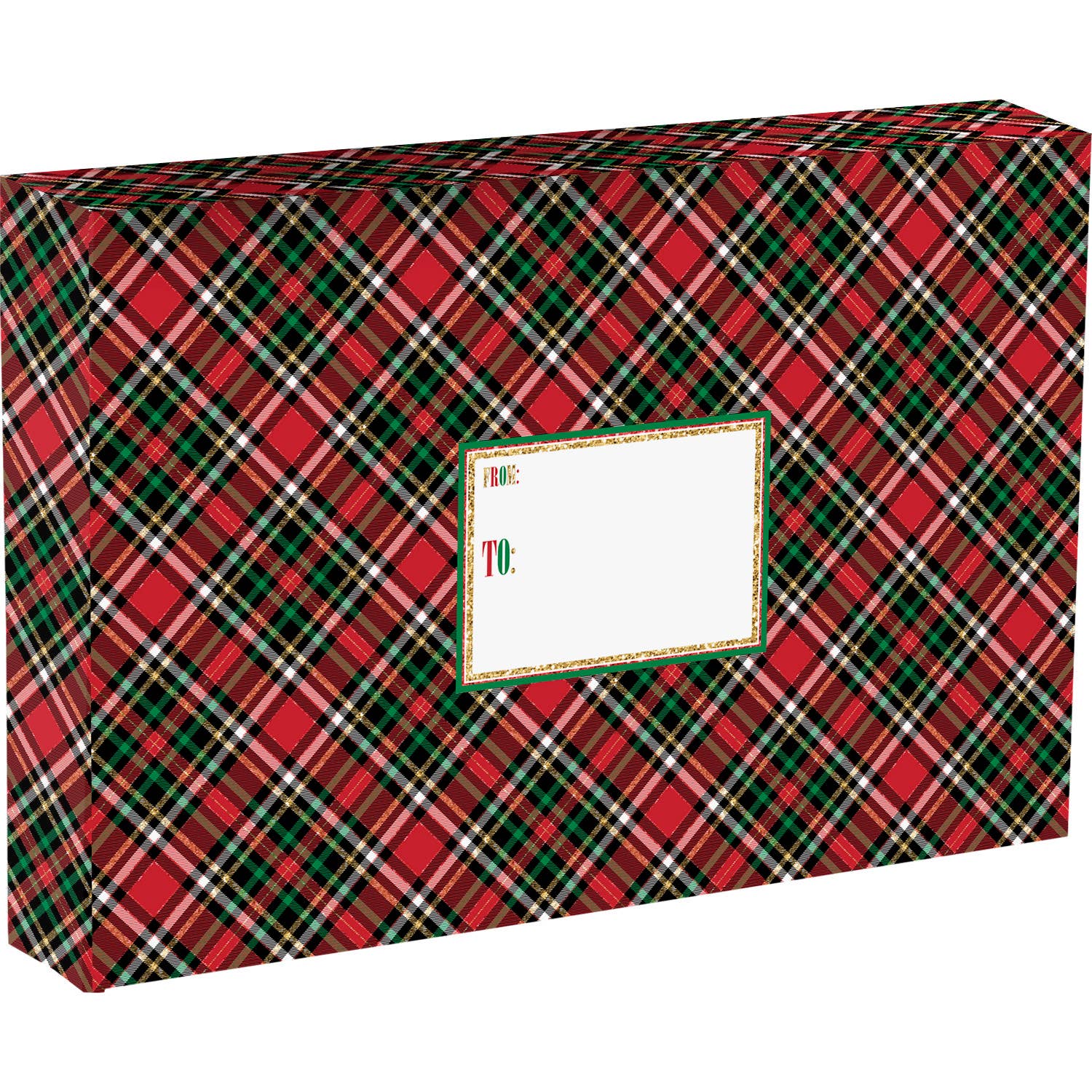 Red Gold Plaid Mailing Box - Large