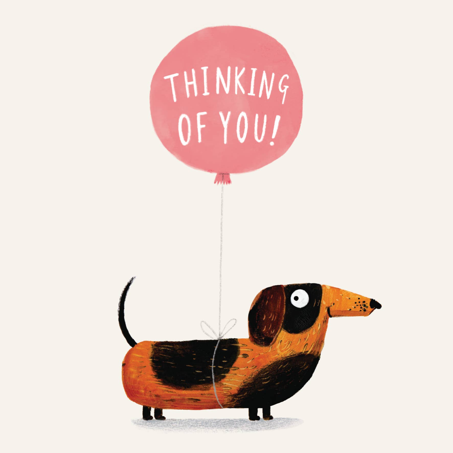 Dachshund Puppy Thinking Of You Greeting Card