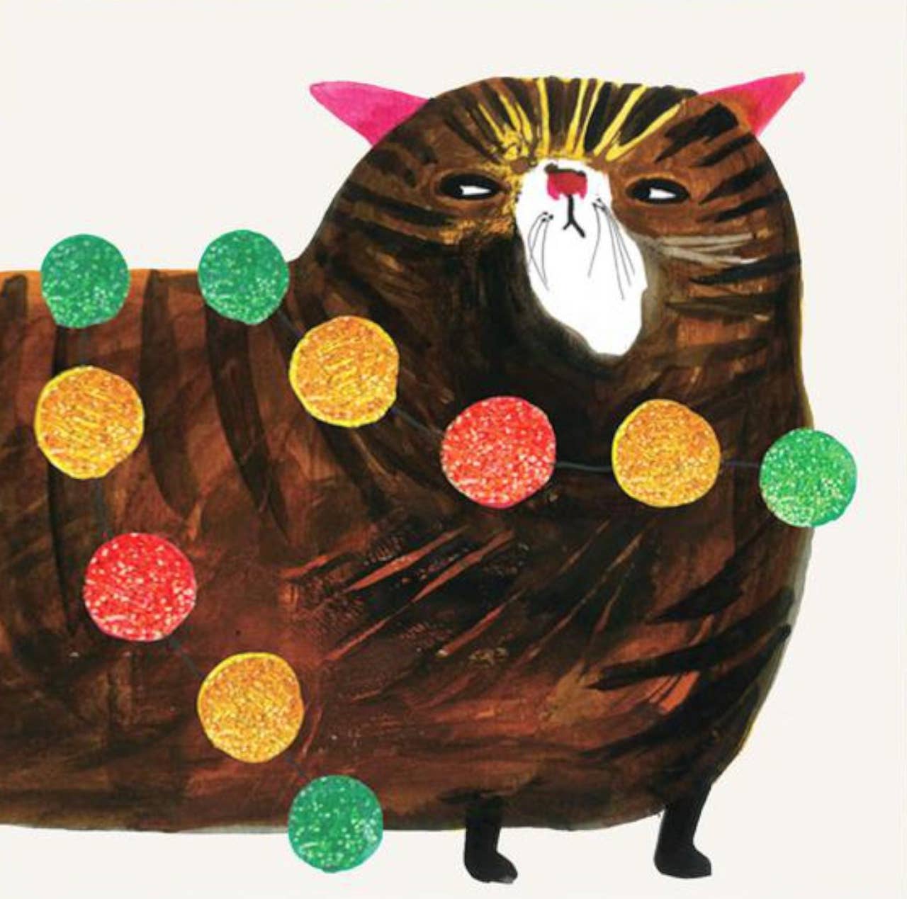 Angry Cat Christmas Decorations Christmas Card