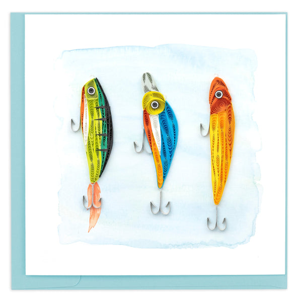 Quilling Fishing Lures Greeting Card