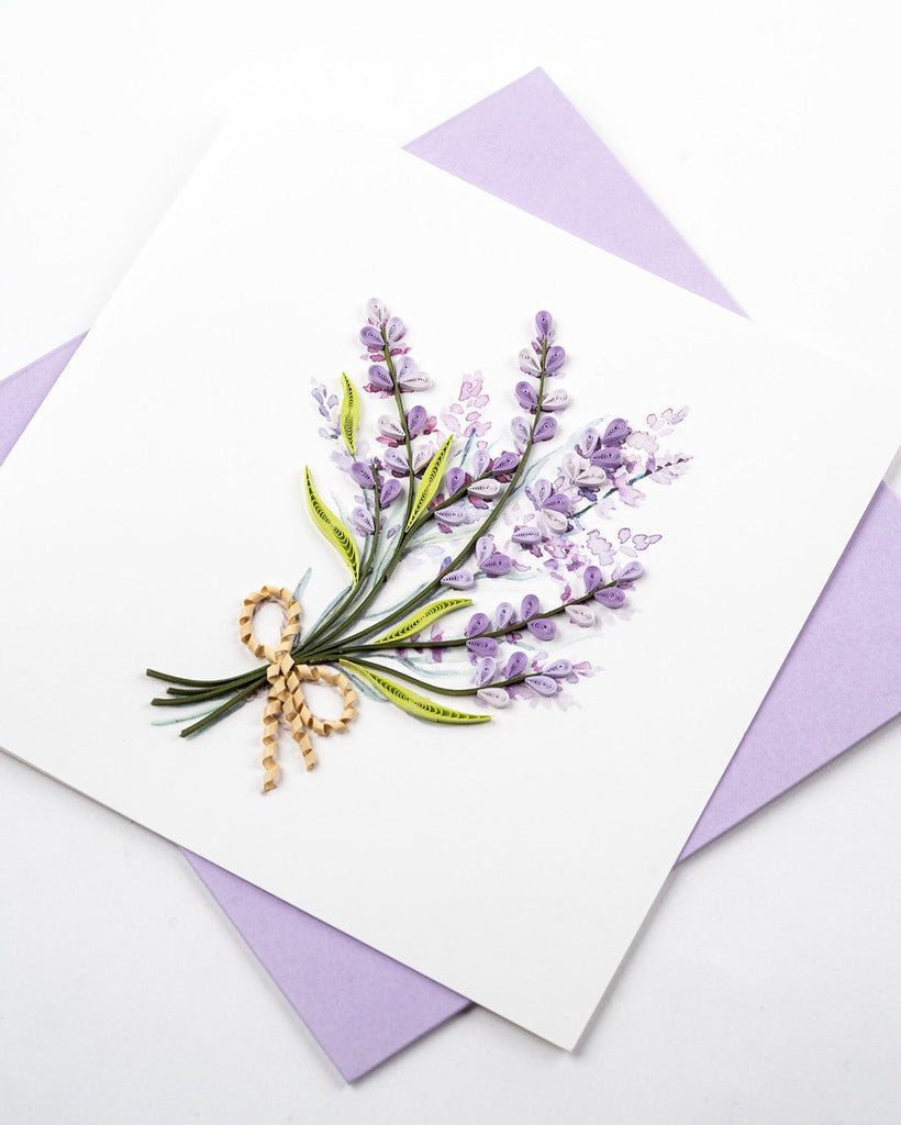 Quilled Lavender Bunch Greeting Card