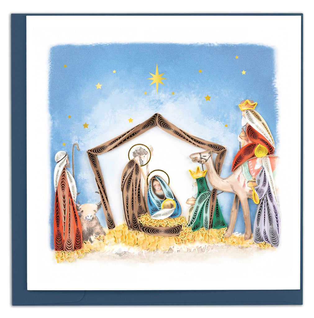 Quilling Nativity Scene Greeting Card