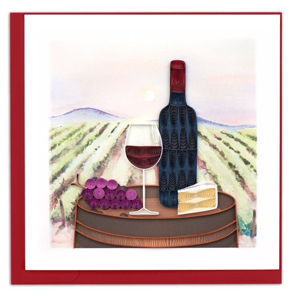 Quilling Vineyard Greeting Card