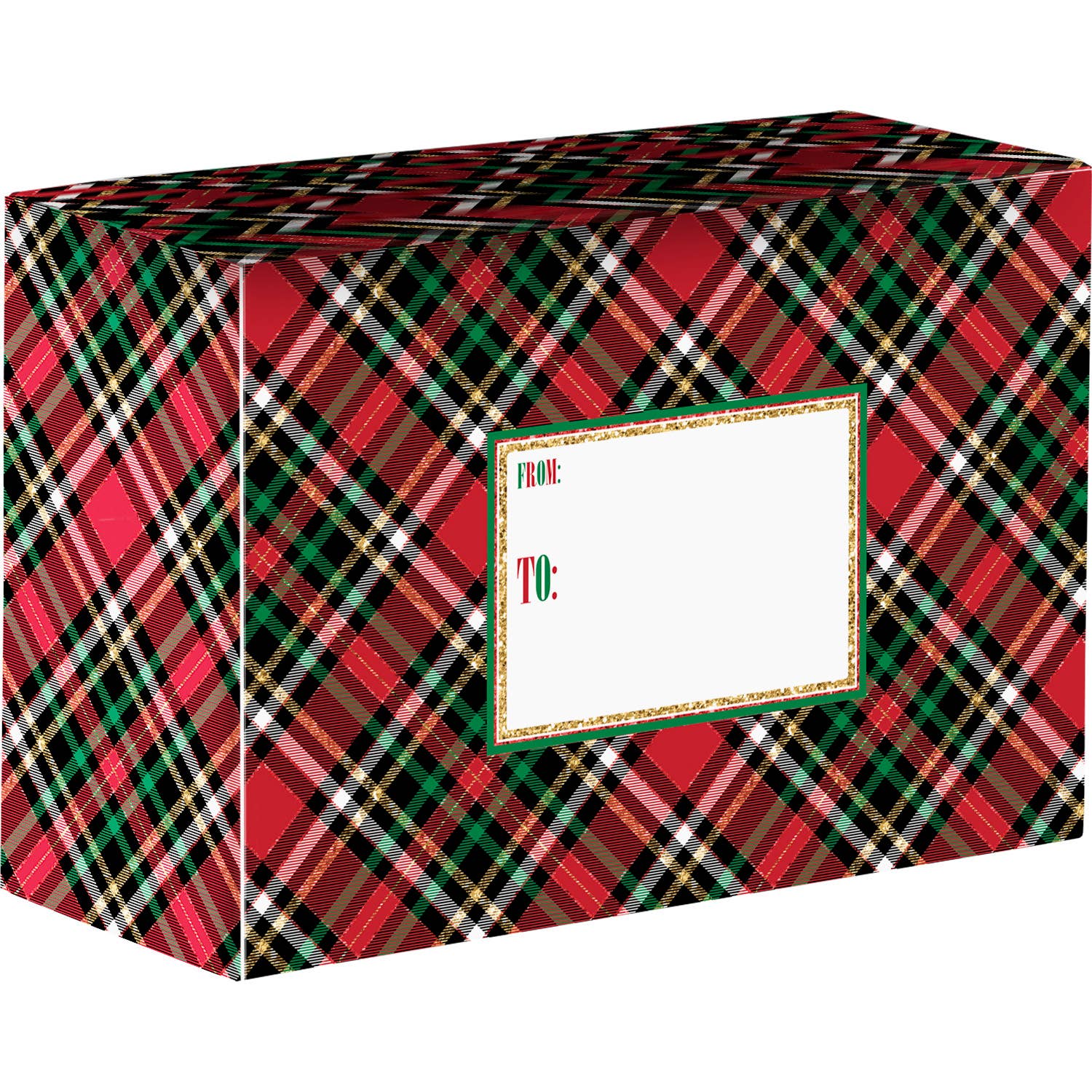 Red Gold Plaid Mailing Box - Small