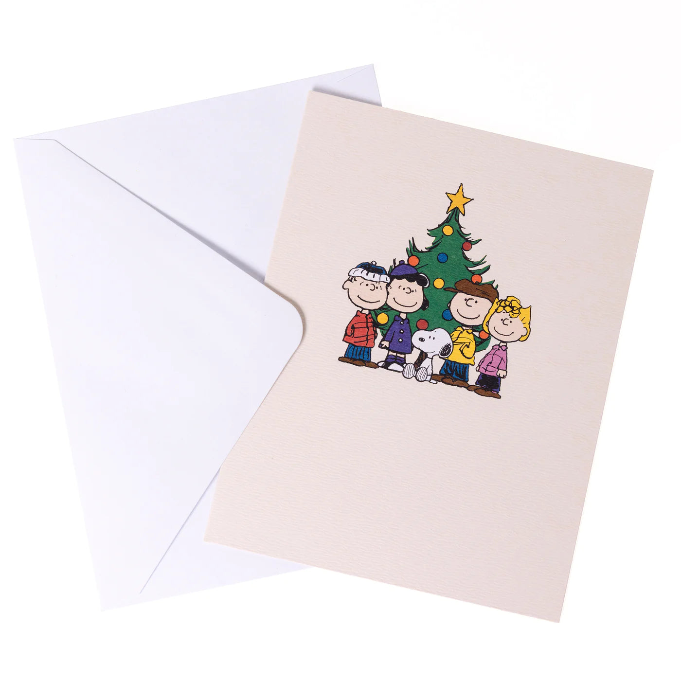 Peanuts Gang and Tree Mid-Sized Holiday Boxed Card