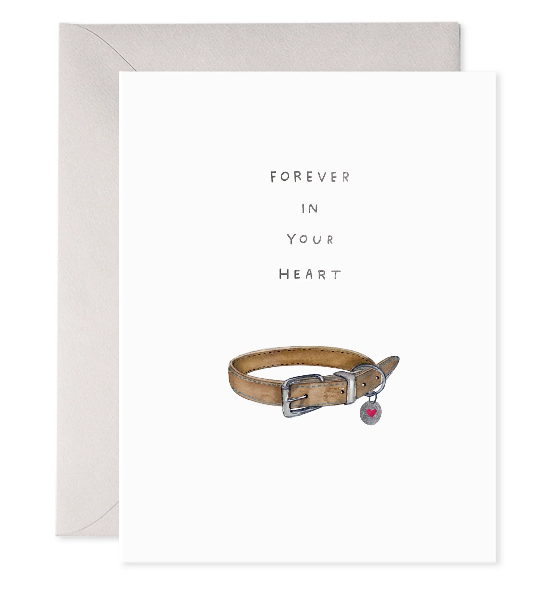 Pet Collar Sympathy Greeting Card