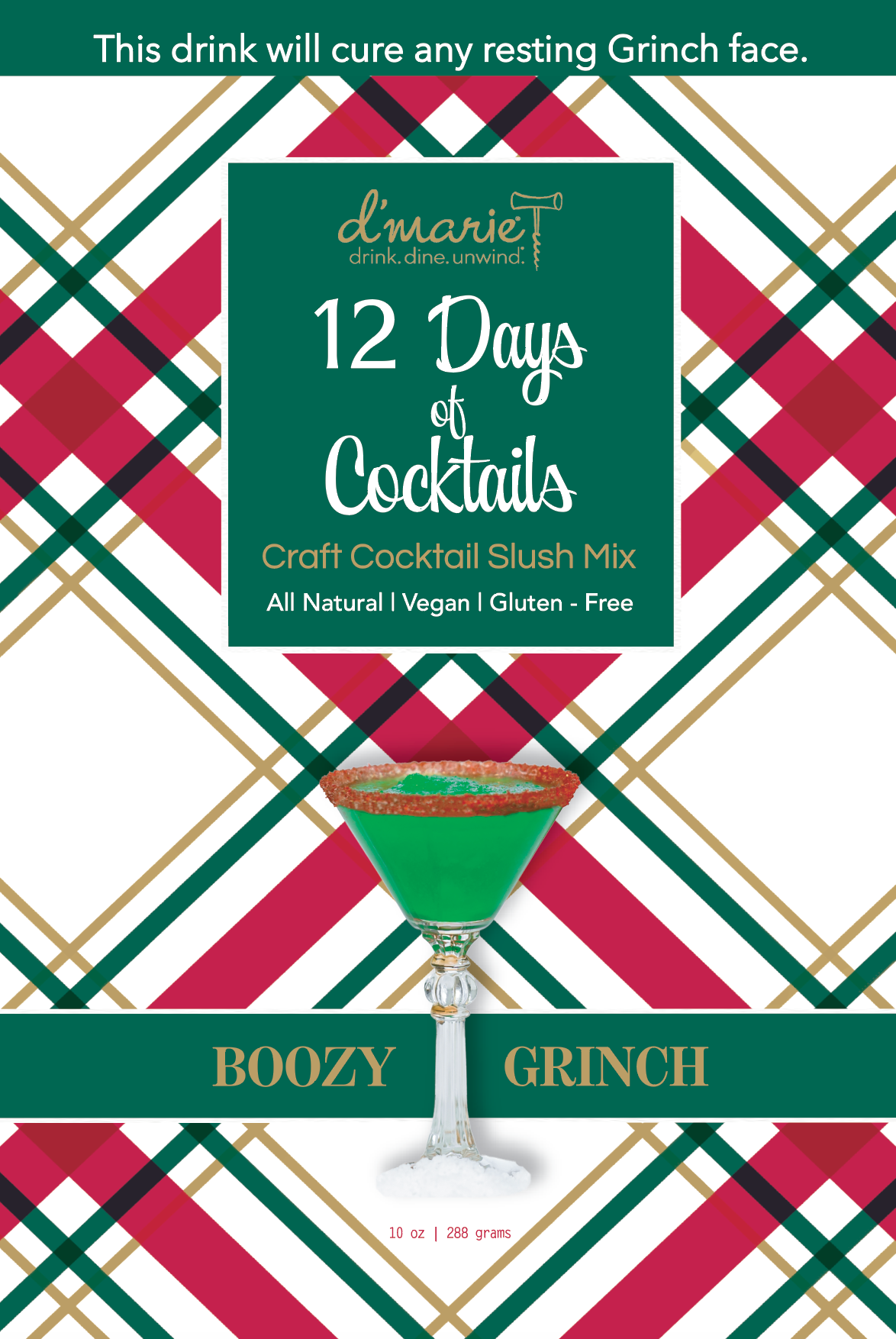 Boozy Grinch Cocktail Slush Mix (10 oz.)