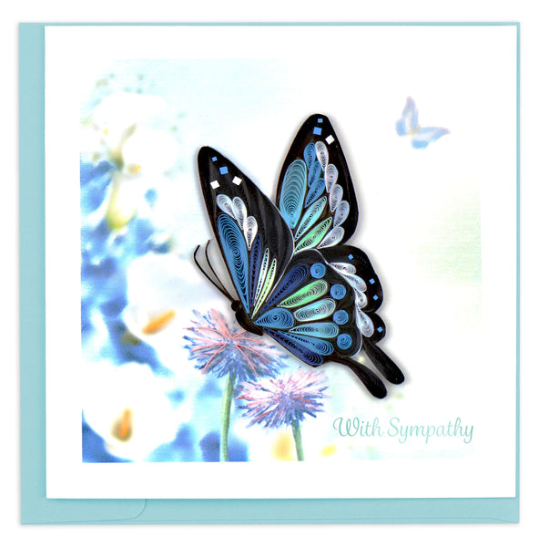 Quilling Sympathy Butterfly Greeting Card