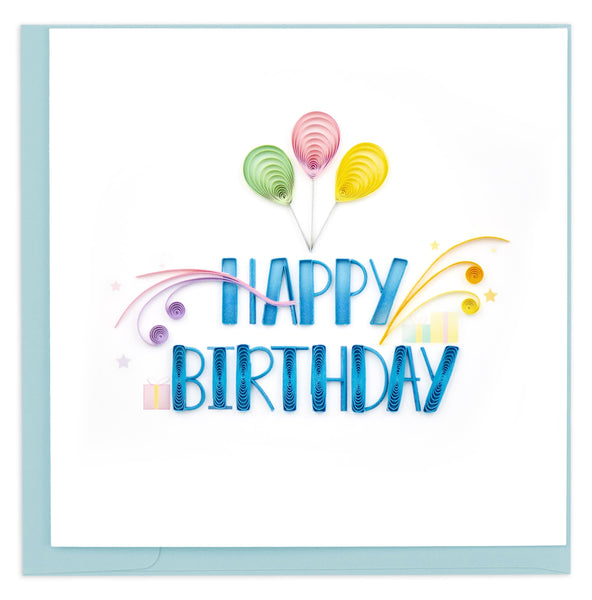 Quilling Nouveau Birthday Greeting Card