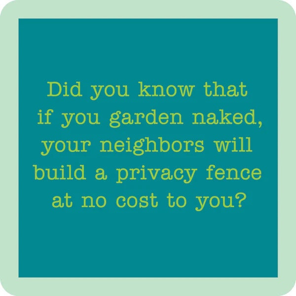 Drinks On Me Coaster: Garden Naked