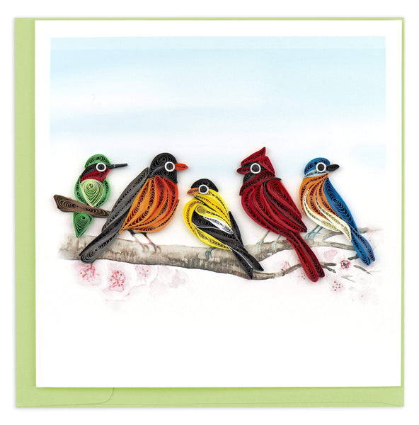 Quilling Songbirds Greeting Card