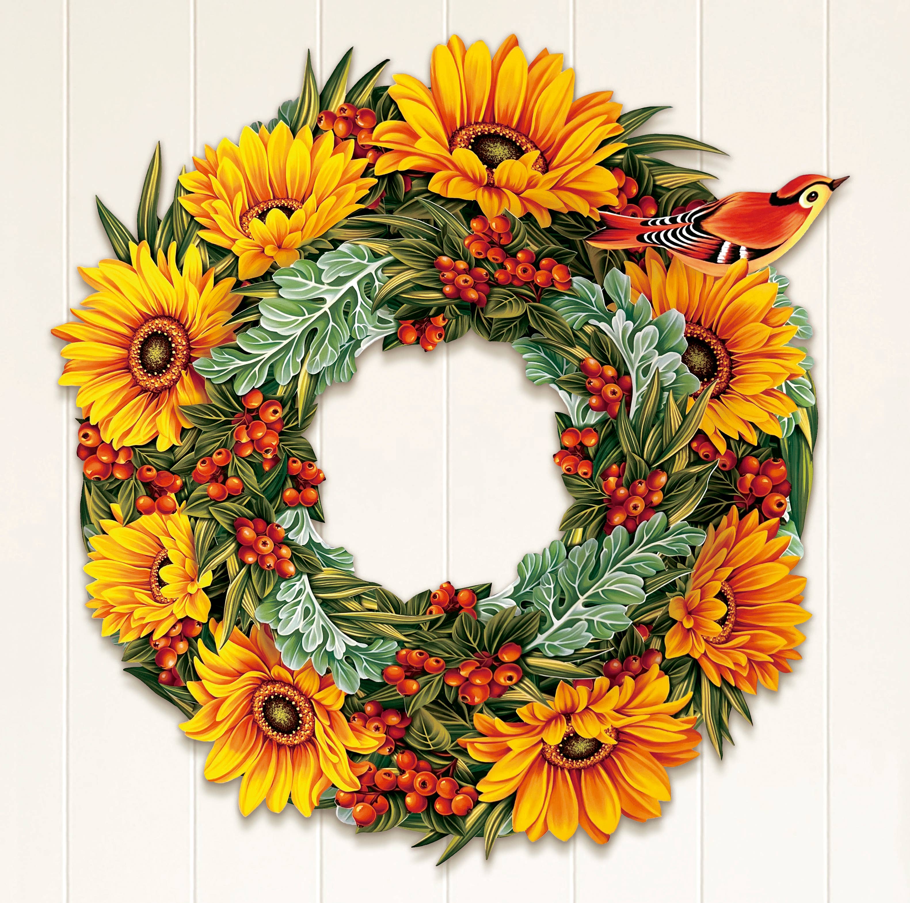 FreshCut Harvest Wreath Pop-Up Greeting Card