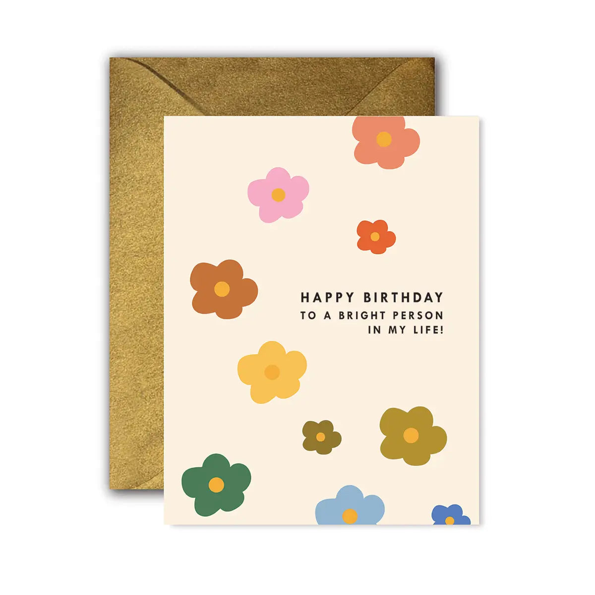 Mod Floral Bright Person Greeting Card