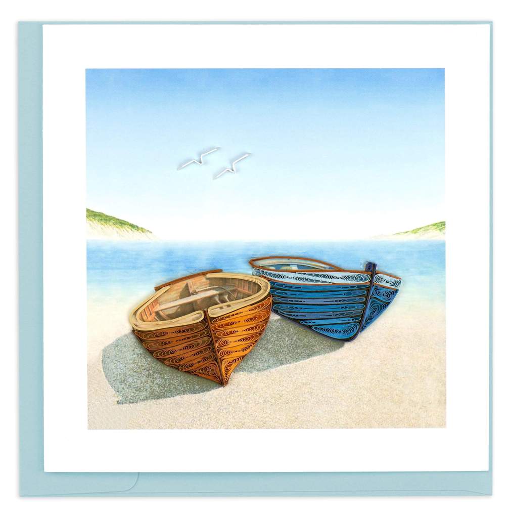 Quilled Boats Greeting Card