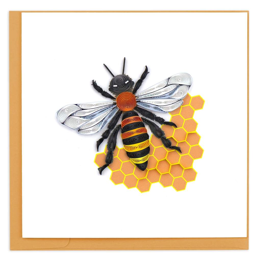 Quilled Honey Bee Greeting Card