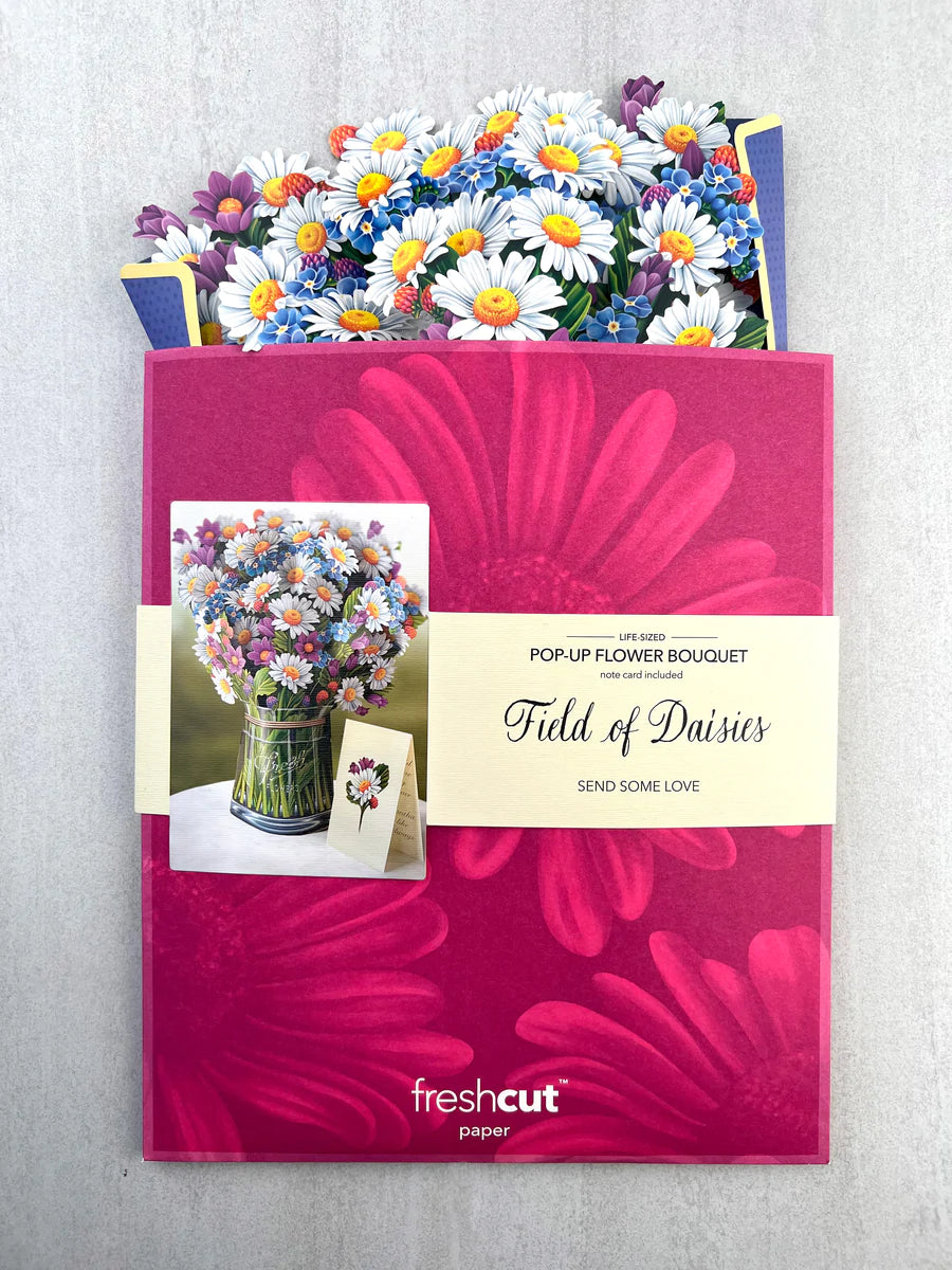 FreshCut Field of Daisies Pop-Up Greeting Card